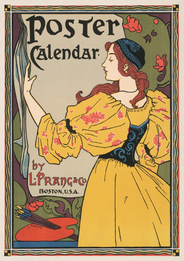 Vintage Poster Calender Plakat