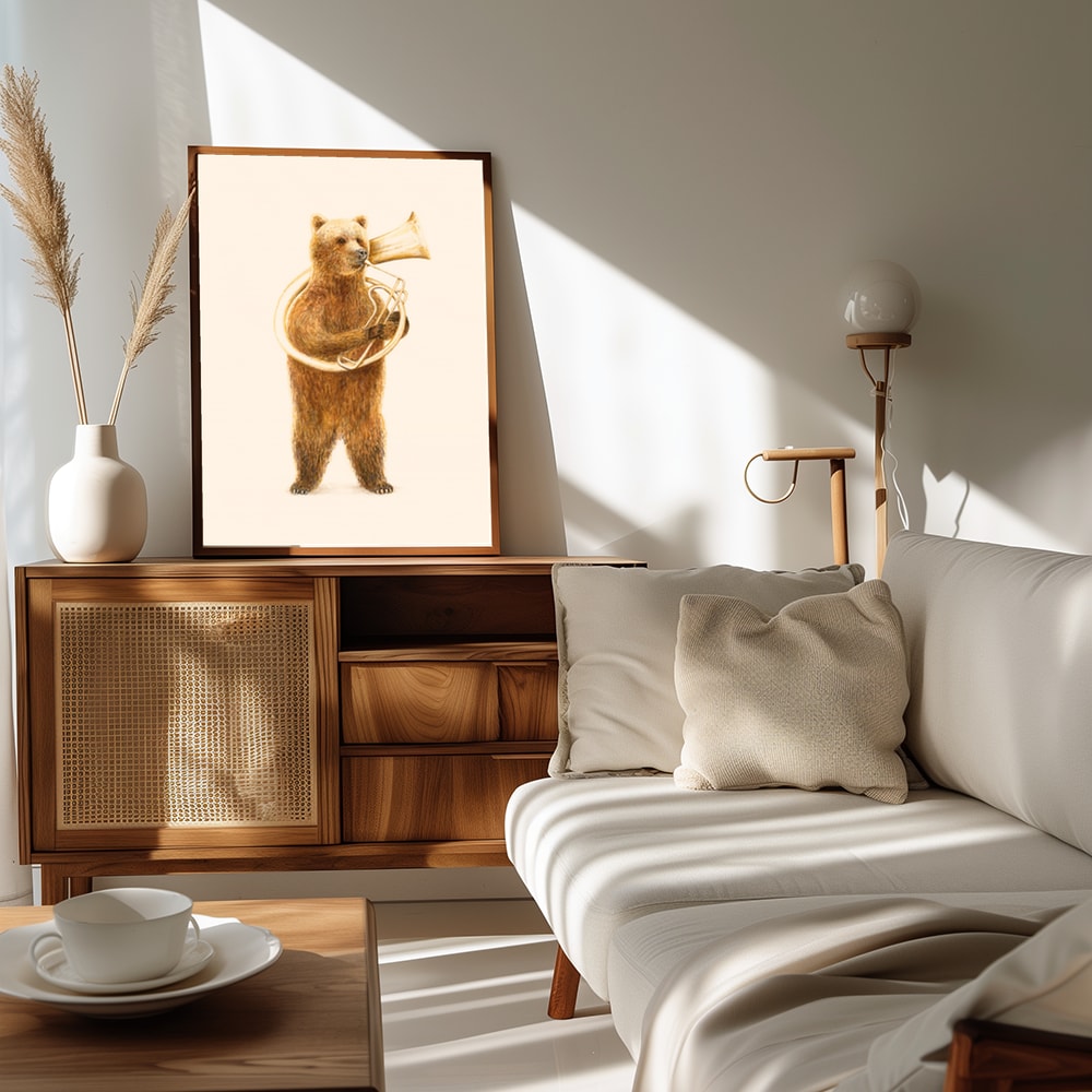 Whimsical Tuba Bear