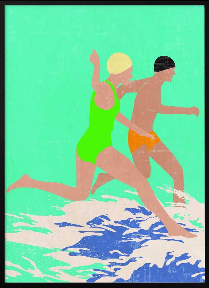 Running Swimmers (blue)