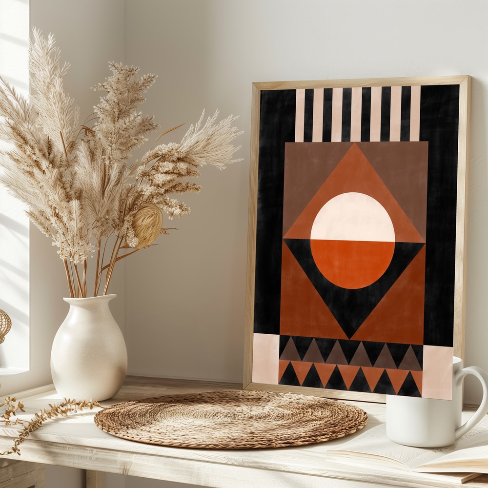 Bold Terracotta Geometry
