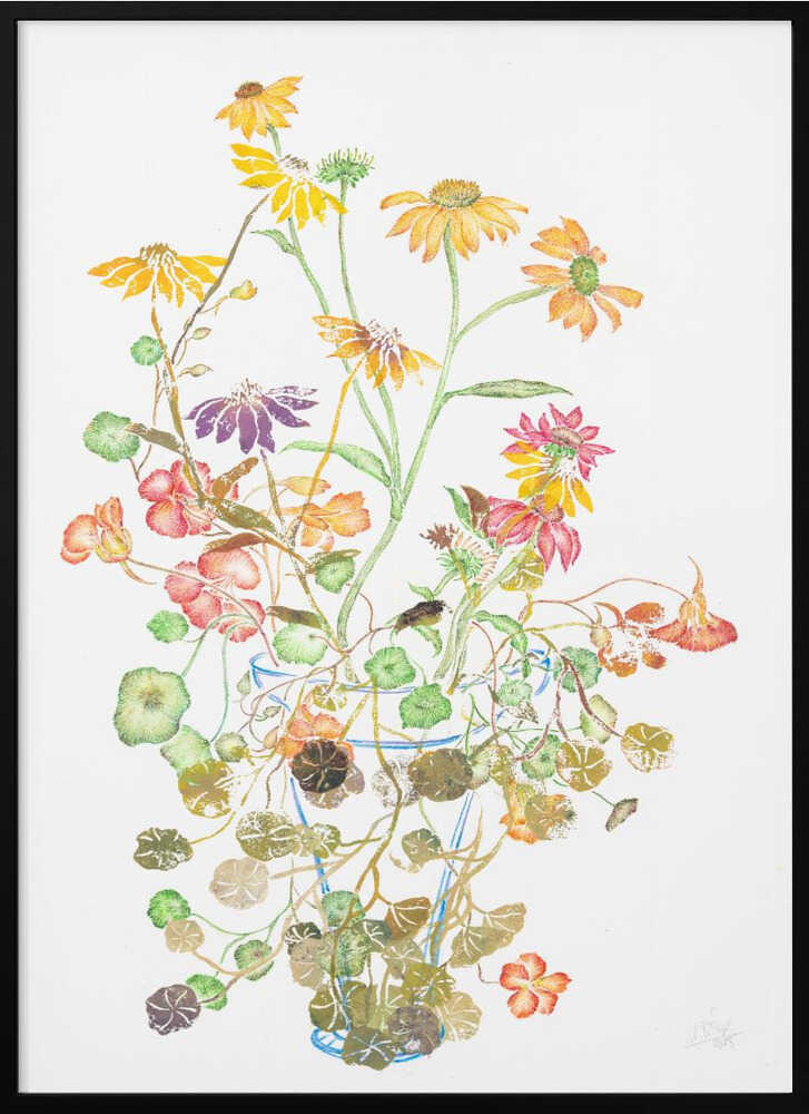 Colorful Wildflower Vase