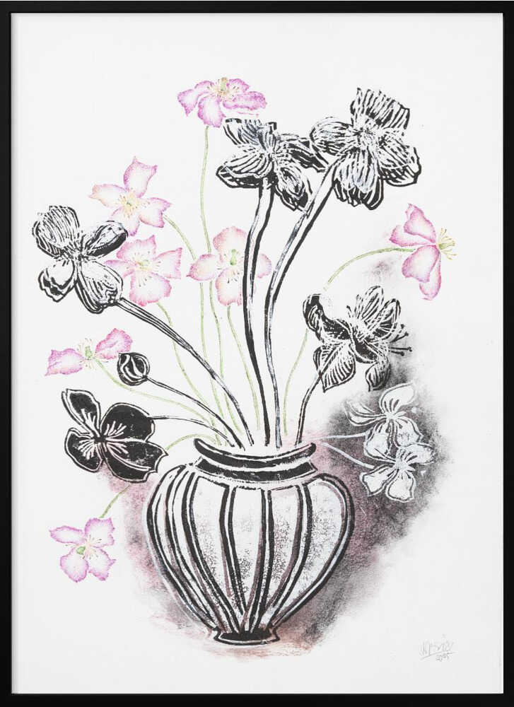 Graphic Pink Blooms