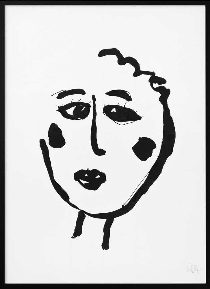 Pensive Line Portrait