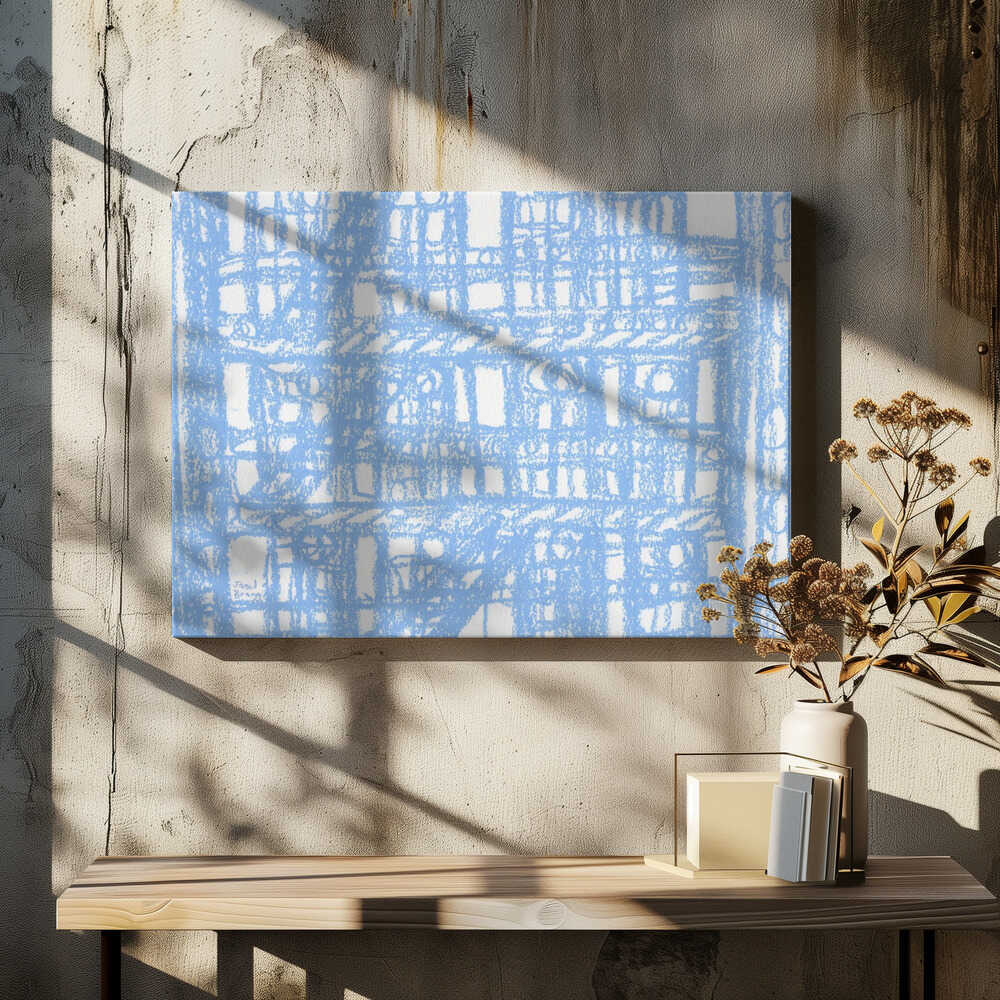 San Francisco Fire Escape In Blue