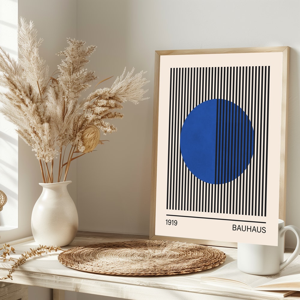 Geometric Blue Circle