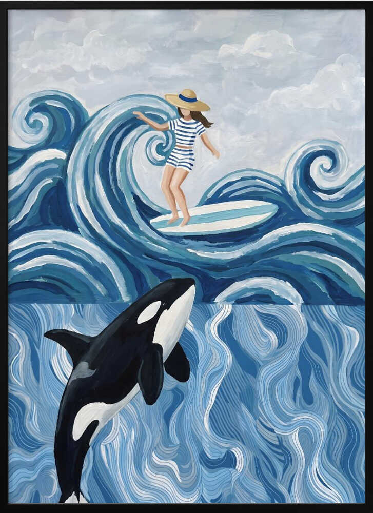 Surfer Girl and Orca