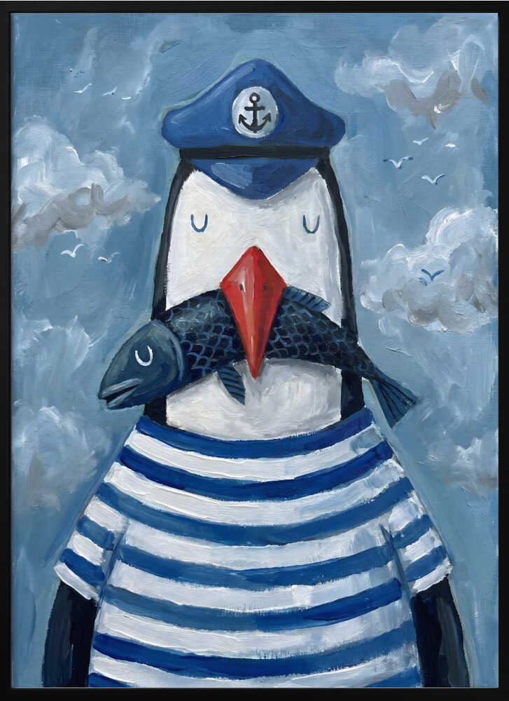 Sailor Penguin With Fish
