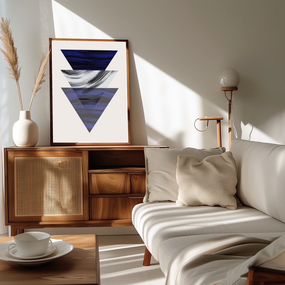 Abstract Blue Triangles