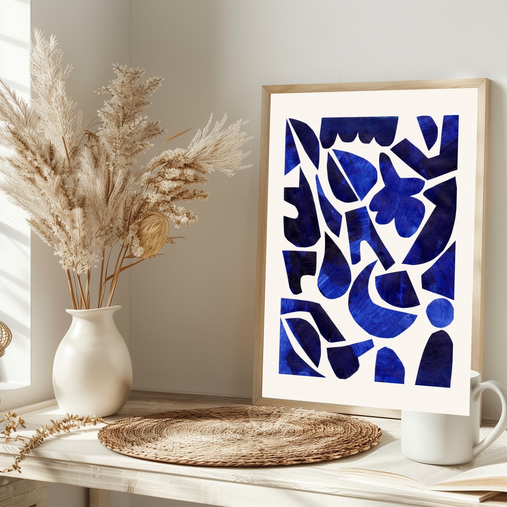Indigo Abstract Shapes
