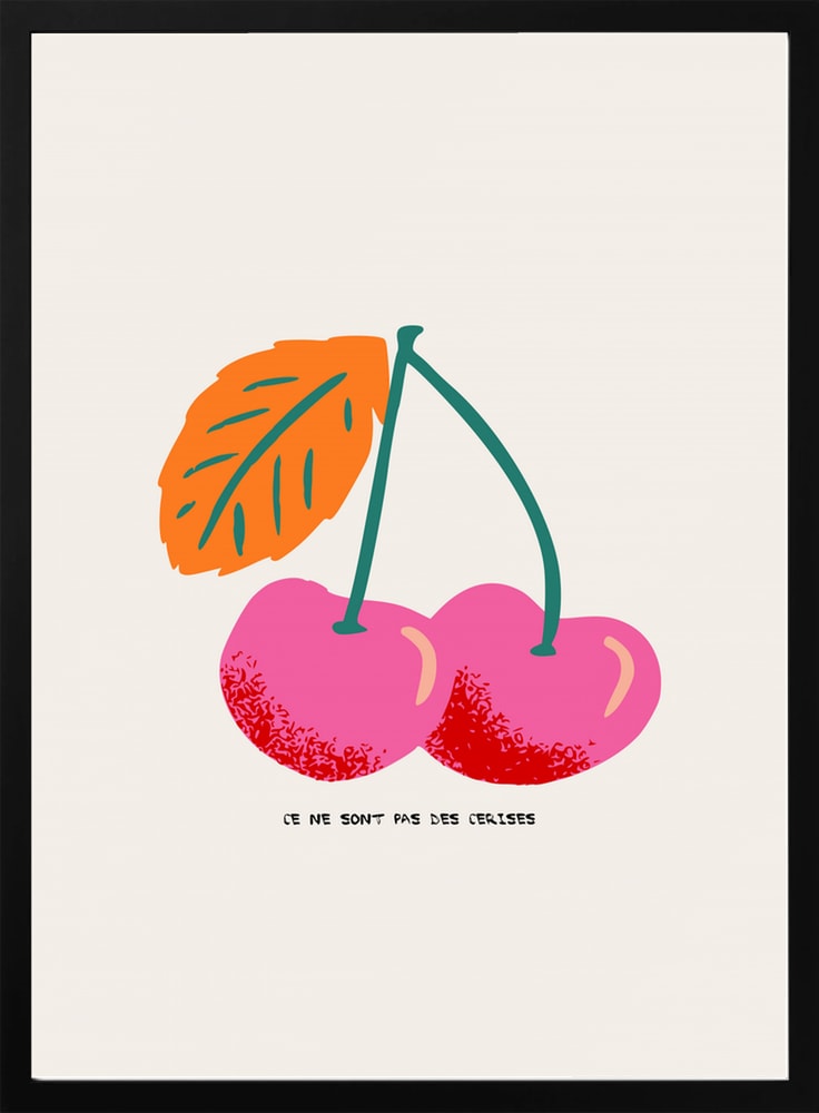 Pink Cherries Illustration