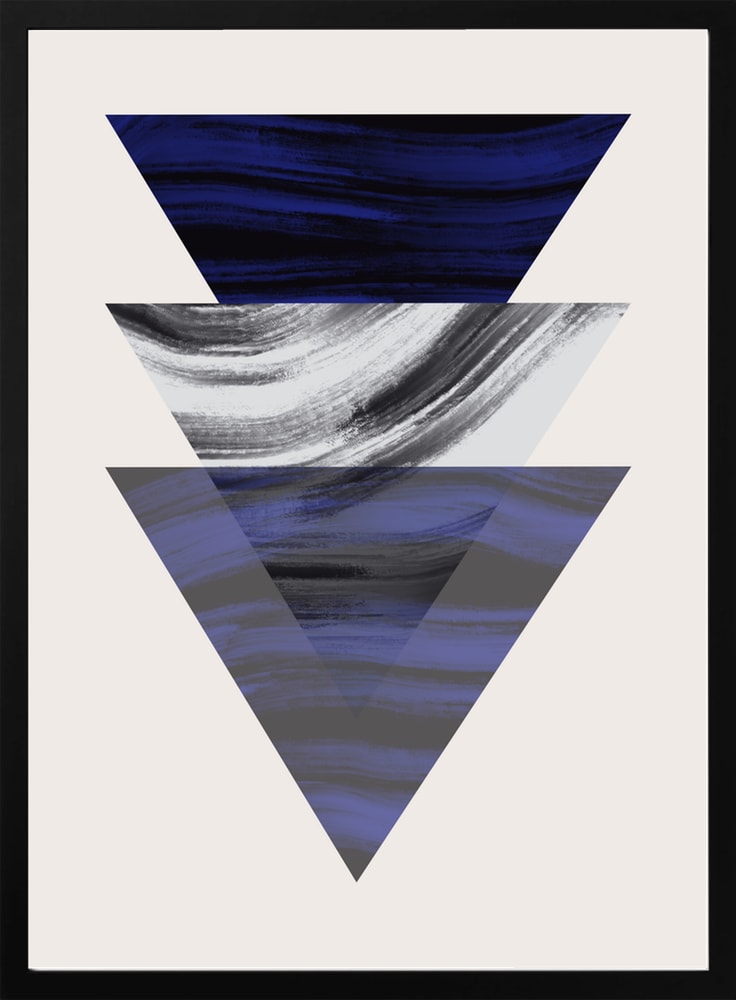 Abstract Blue Triangles