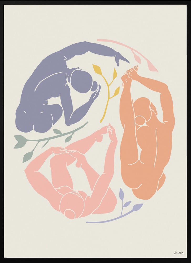 Serene Yoga Figures