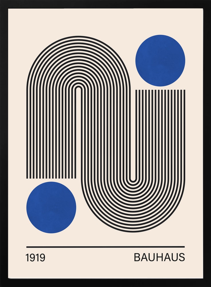 Modern Curves Blue Circles