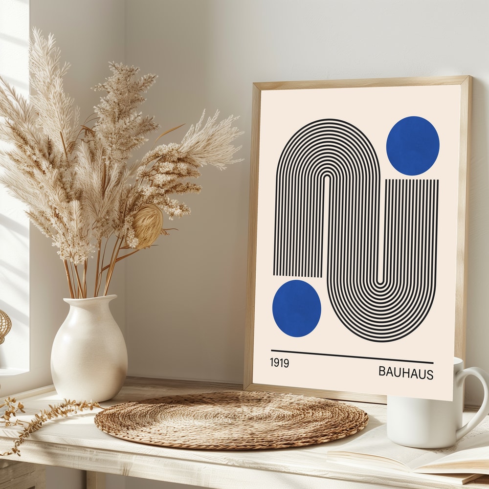 Modern Curves Blue Circles
