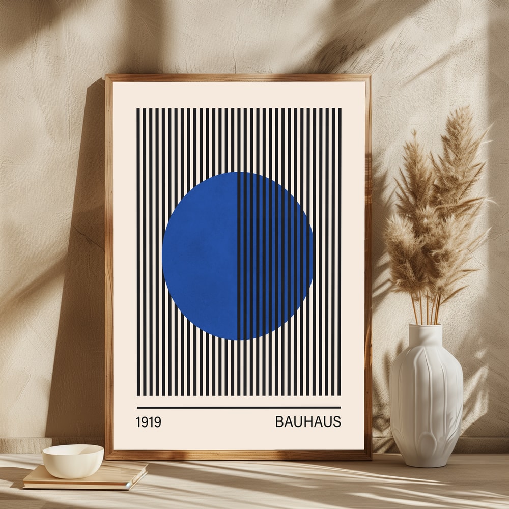 Geometric Blue Circle