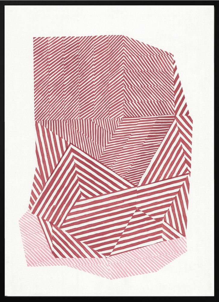Geometric Red Stripes
