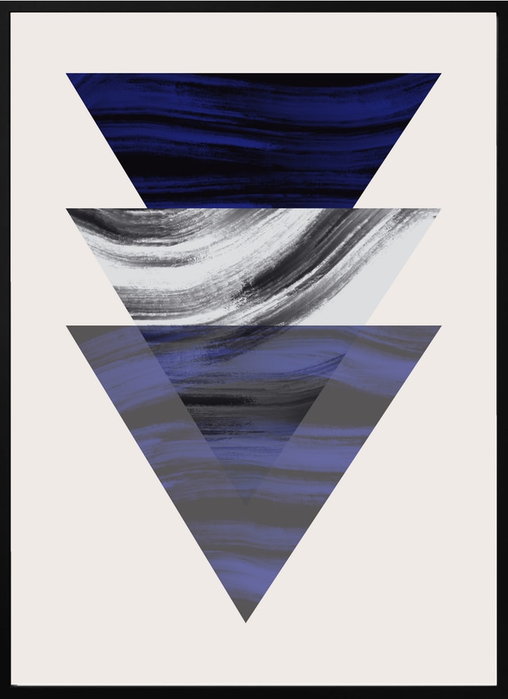 Abstract Blue Triangles