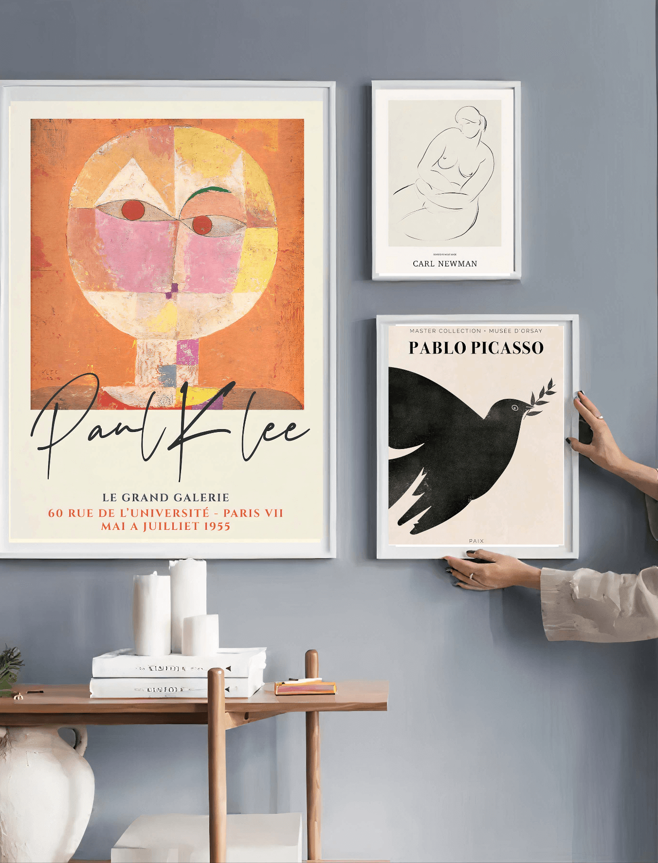 Billede med Paul Klee, Picasso og Abstrakt dame vintage plakater