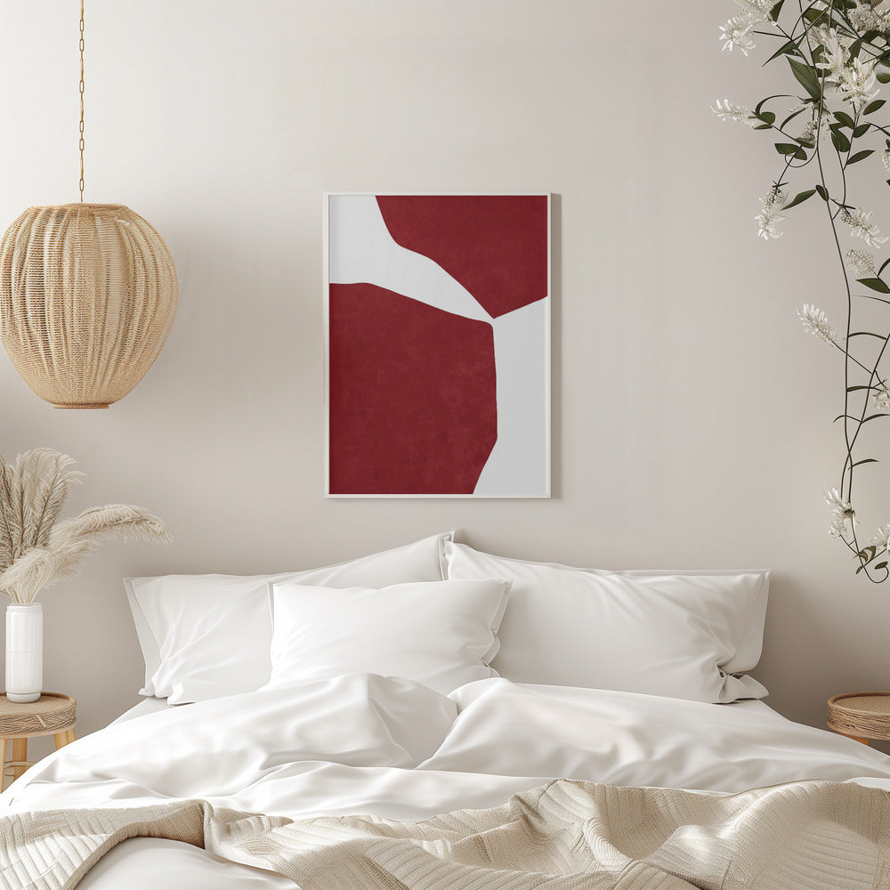 Abstarct Red on white - plakatstore