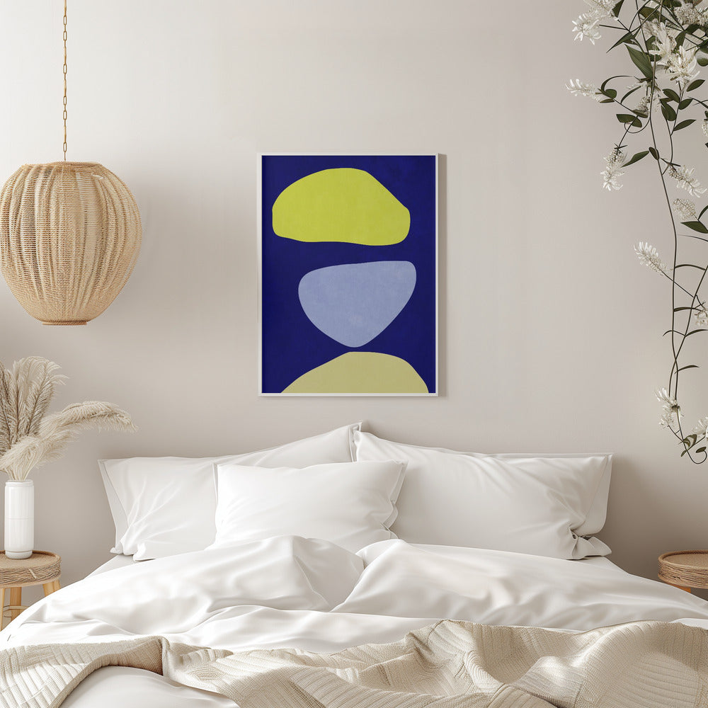 Abstract Forms Blue and yellow - plakatstore