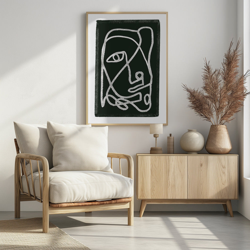 Abstract lined black - plakatstore