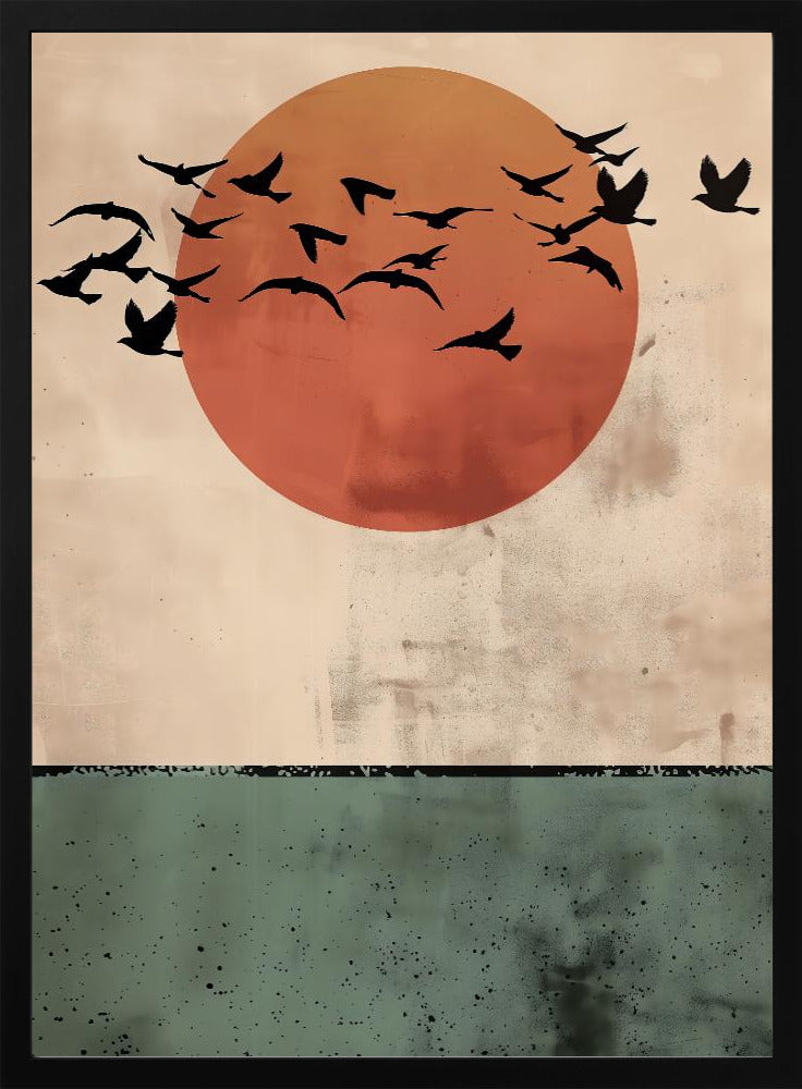 Birds Flying In the Sunset - plakatstore