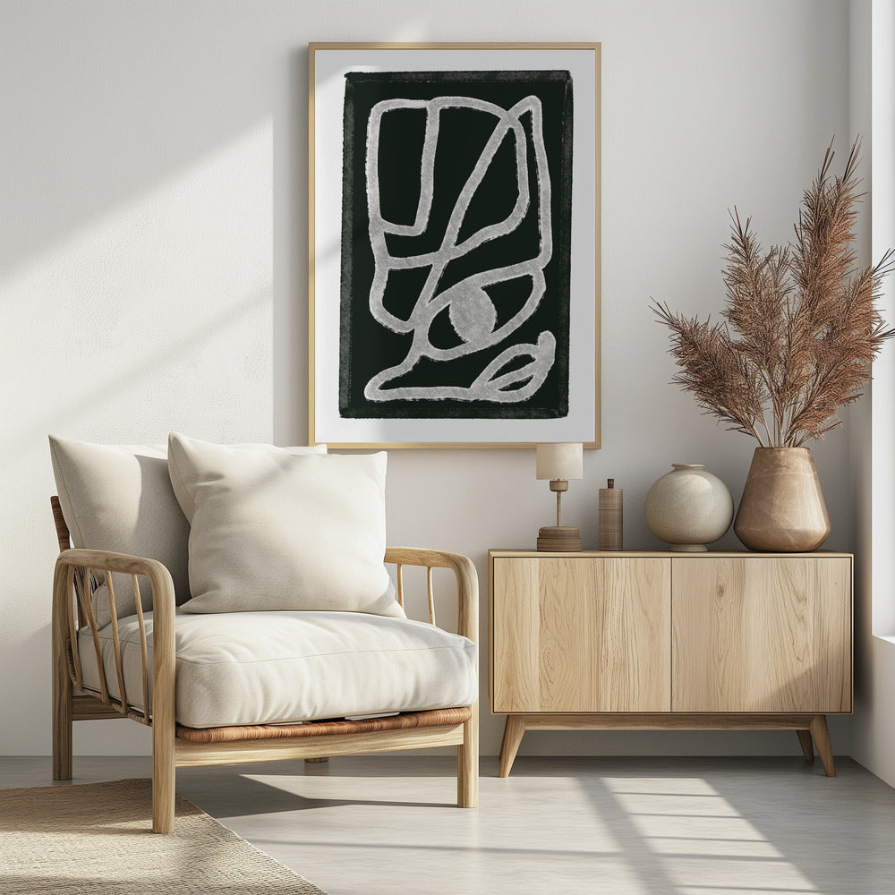 Black abstract lines - plakatstore