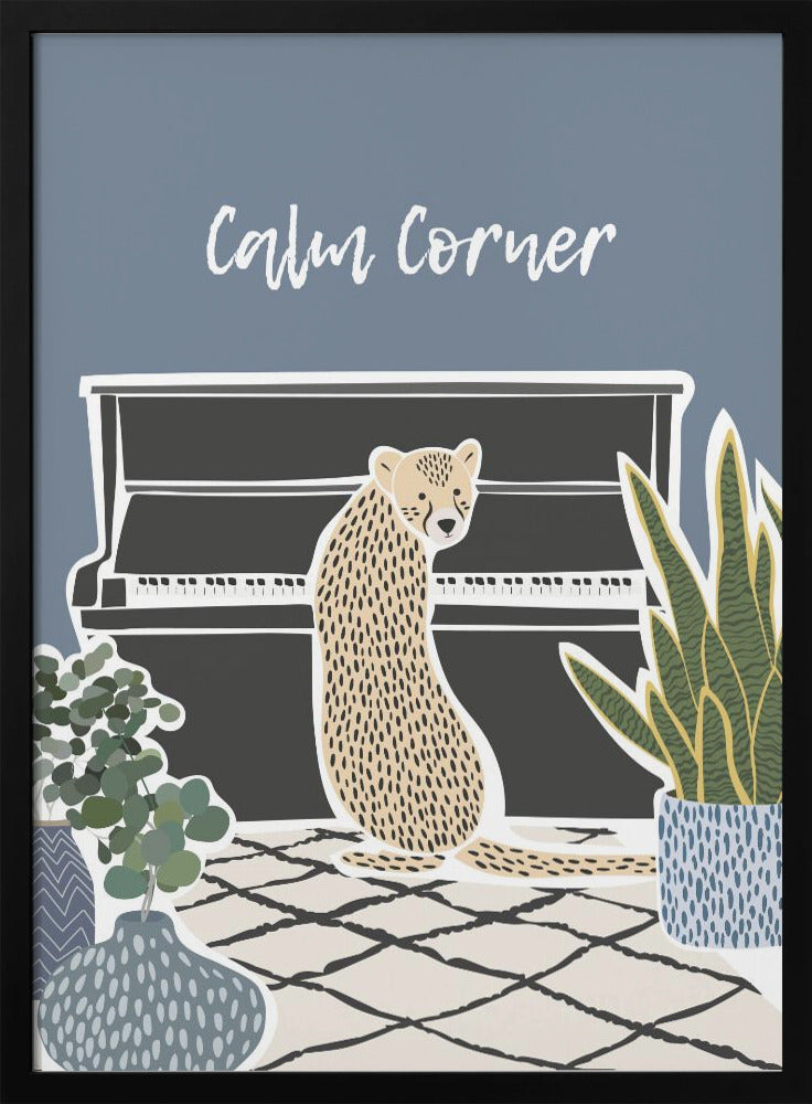 Calming Corner Kids Cheetah Piano Print - plakatstore