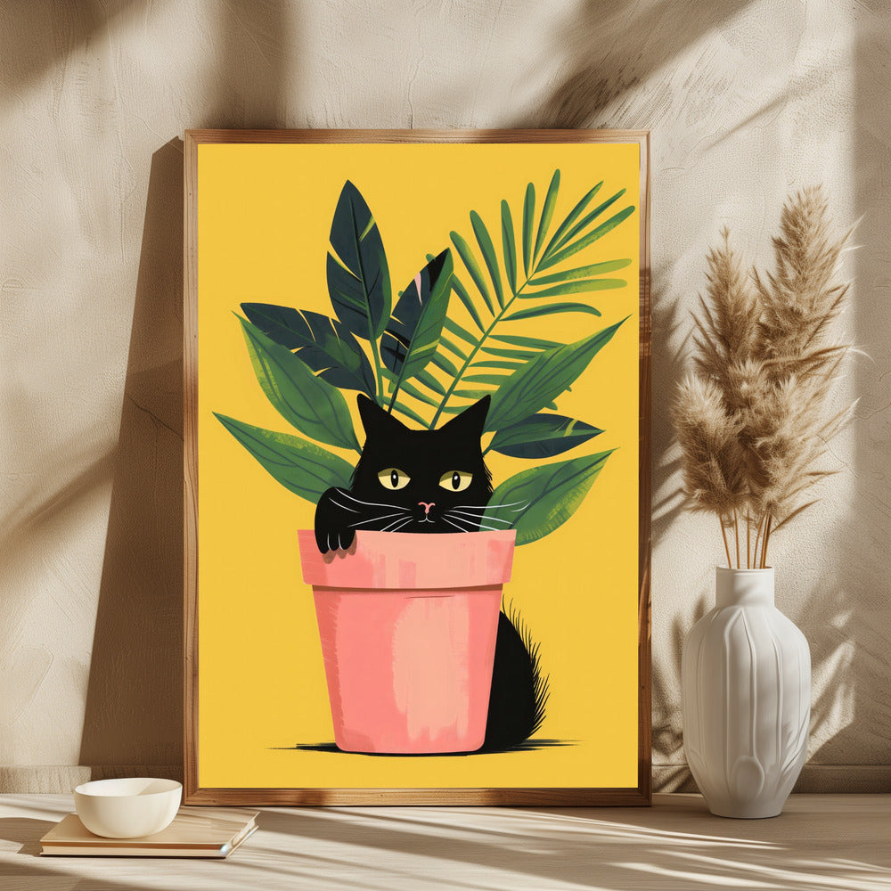 Cat In the Plant - plakatstore