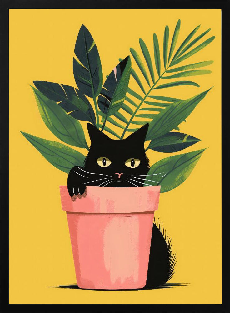 Cat In the Plant - plakatstore