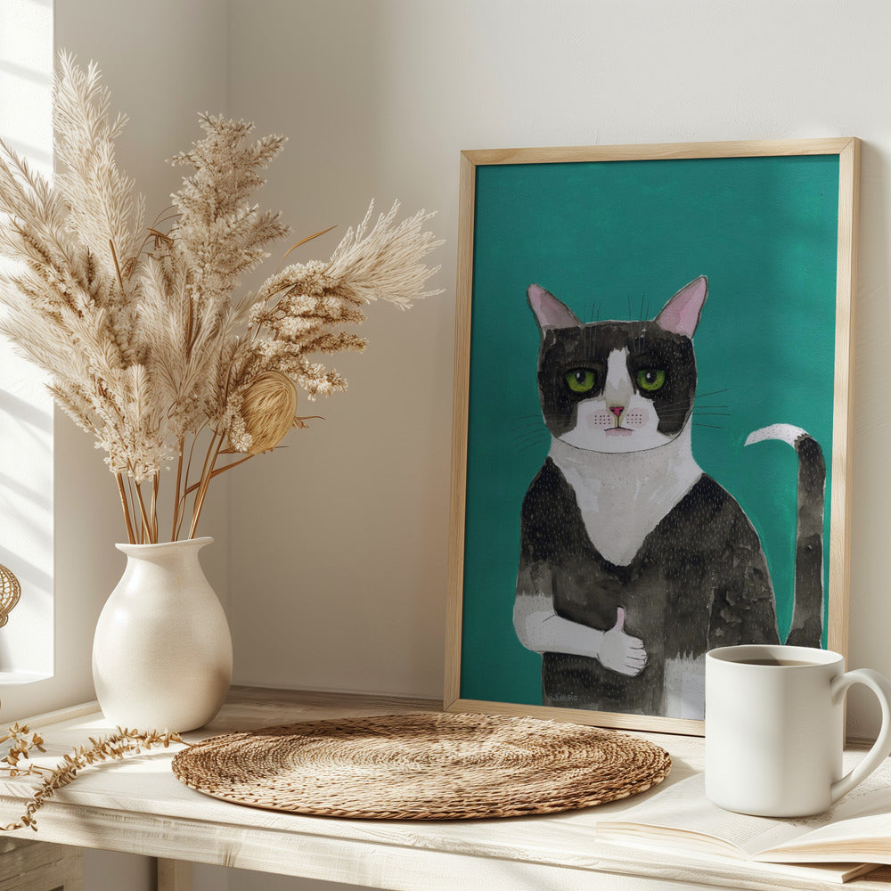 Cat thumbs up - plakatstore