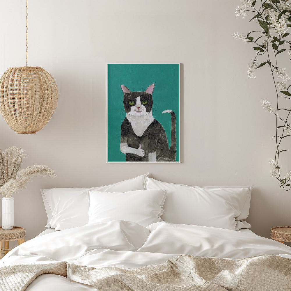 Cat thumbs up - plakatstore