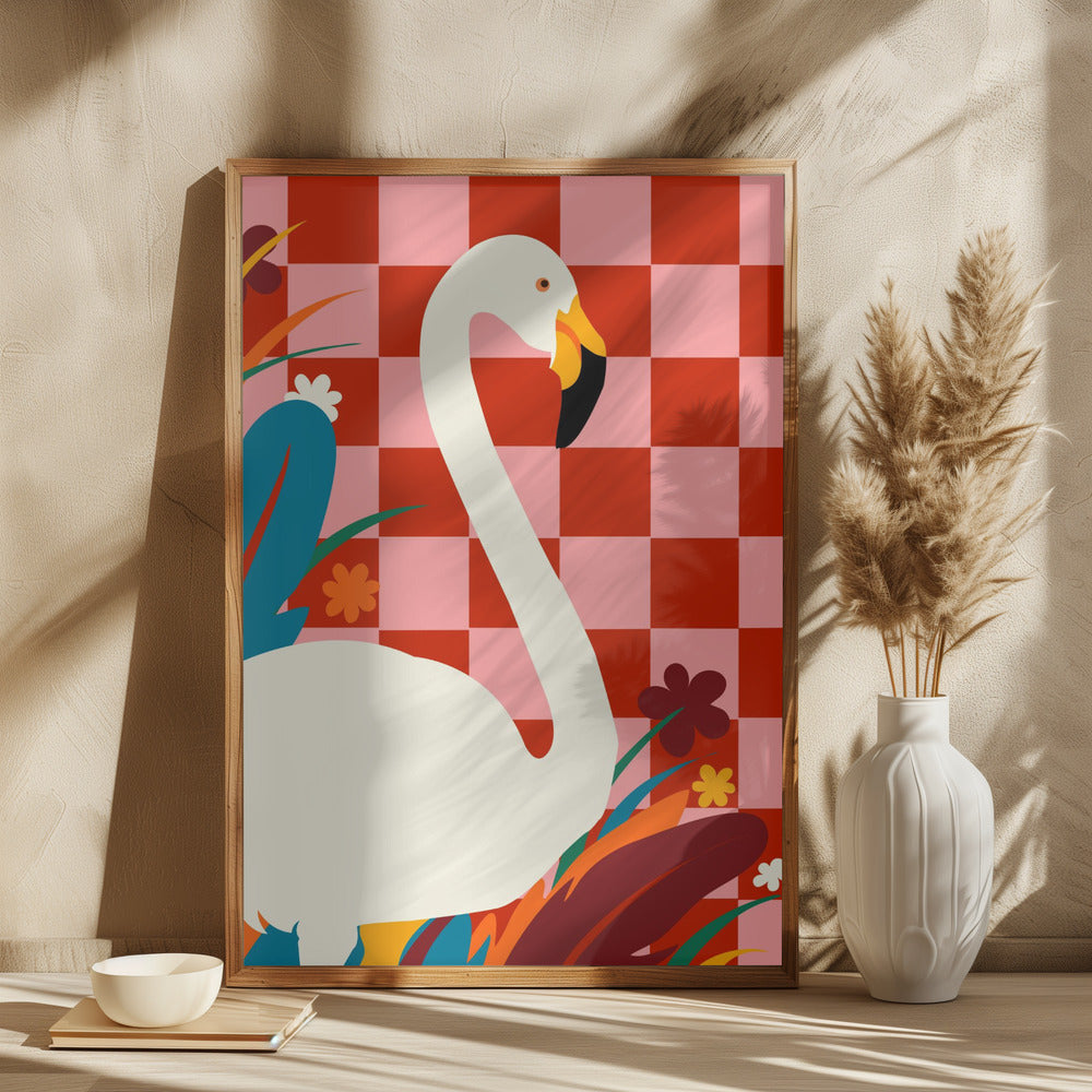 Checkers & the Great Egret - plakatstore