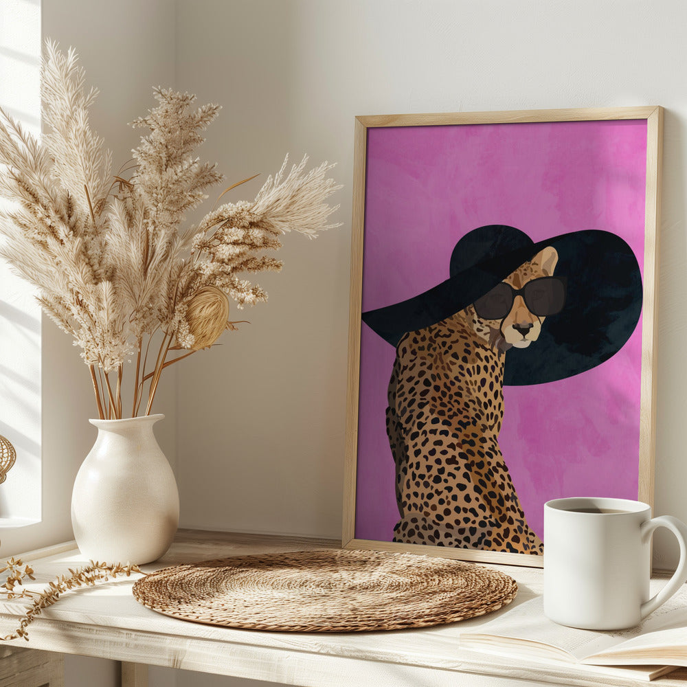 Cheetah Hat Pink - plakatstore