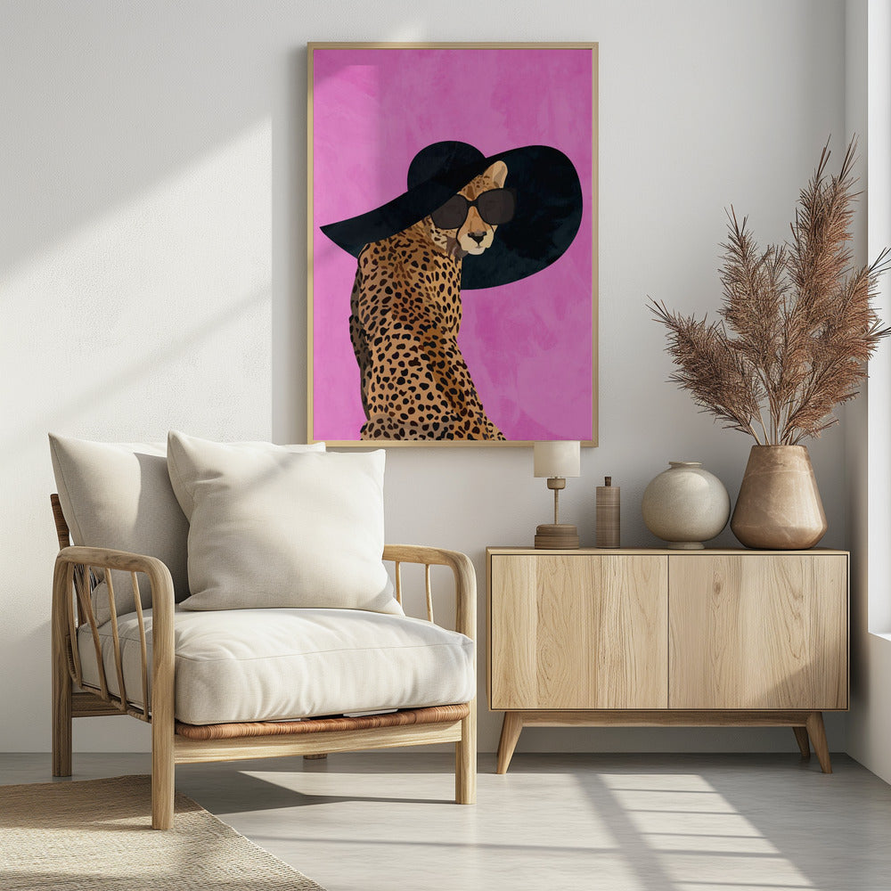 Cheetah Hat Pink - plakatstore