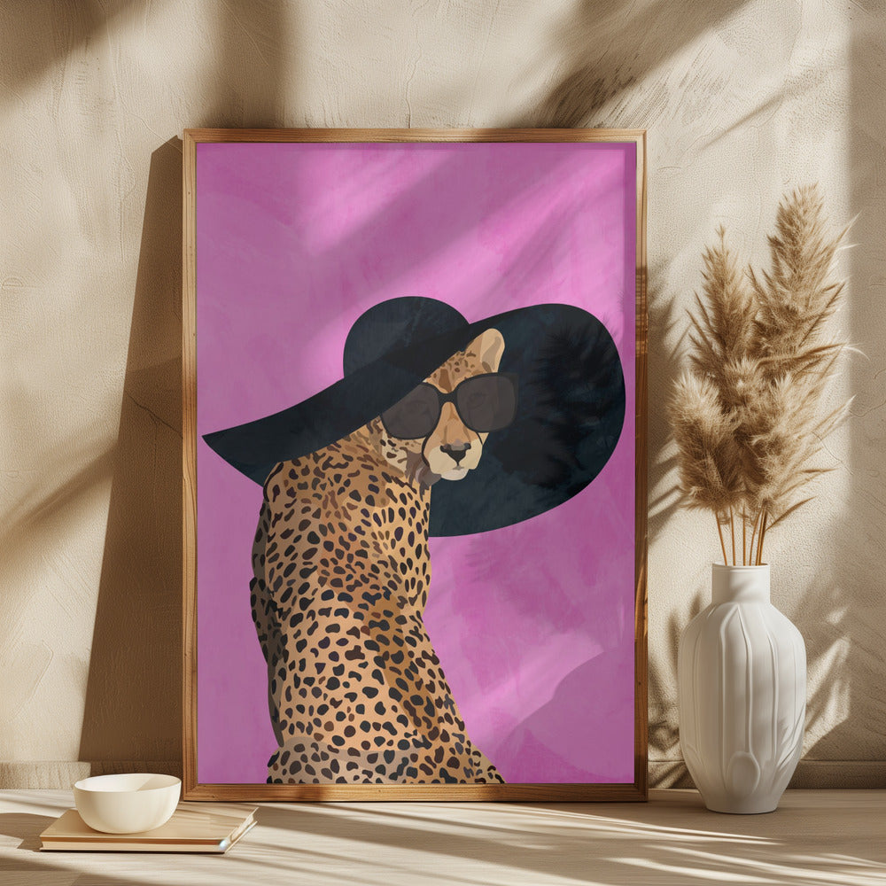 Cheetah Hat Pink - plakatstore