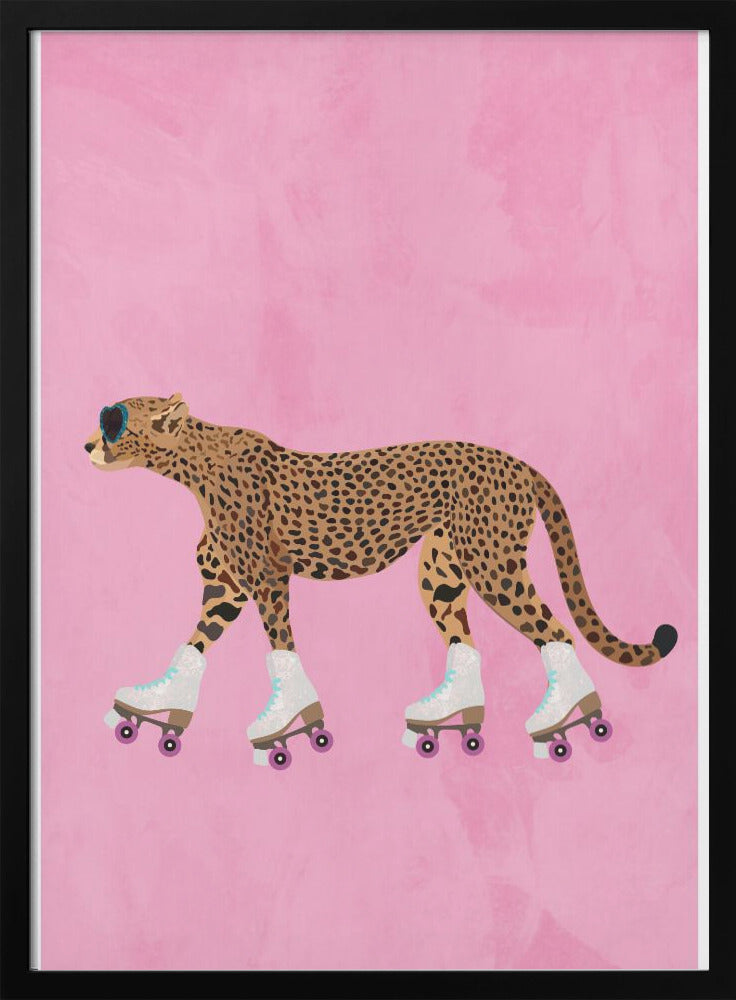 Cheetah rollerskating - plakatstore