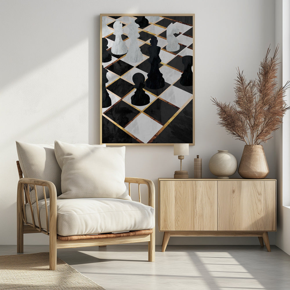 Chess black and gold 1 - plakatstore