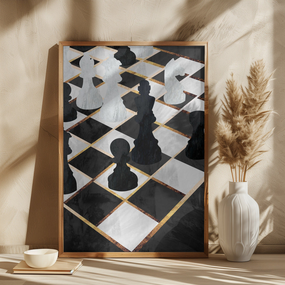 Chess black and gold 1 - plakatstore