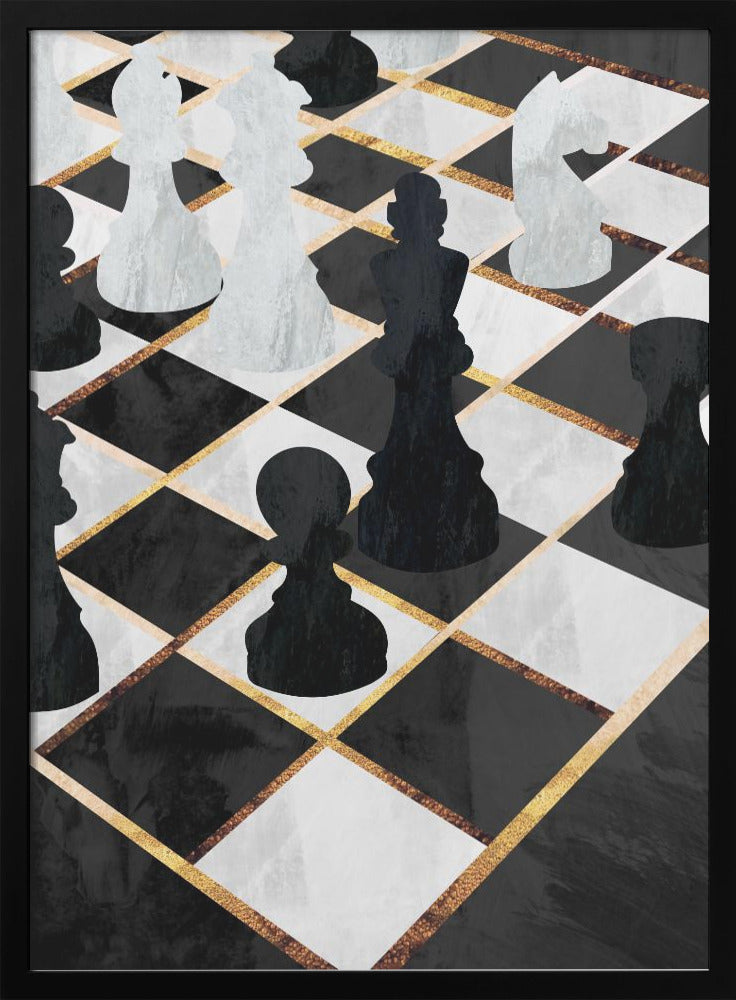 Chess black and gold 1 - plakatstore