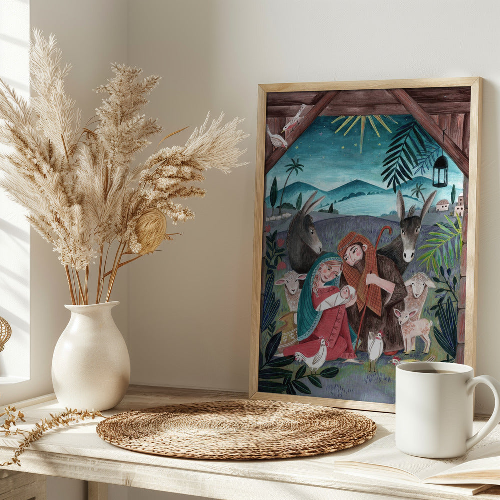 Christmas with Mary and baby Jesus - plakatstore