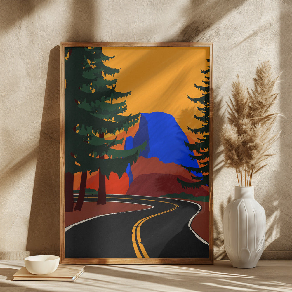 Clacier Road With Half Dome - plakatstore