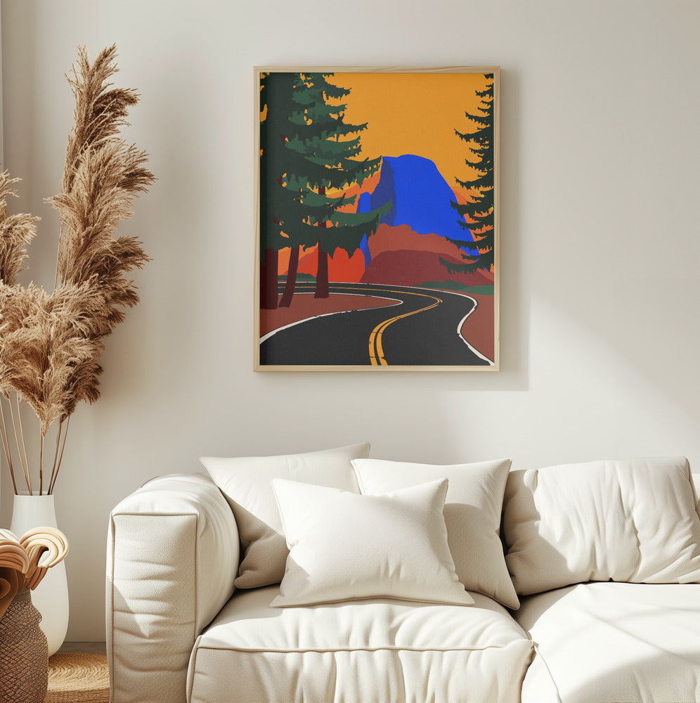 Clacier Road With Half Dome - plakatstore