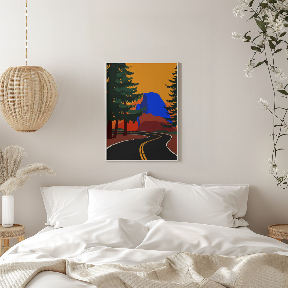 Clacier Road With Half Dome - plakatstore