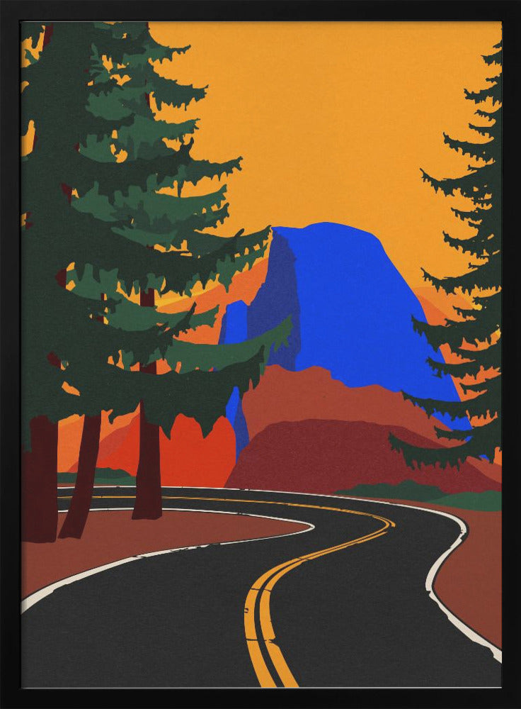 Clacier Road With Half Dome - plakatstore