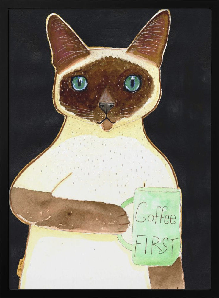 Coffee Cat 2 Siamese - plakatstore