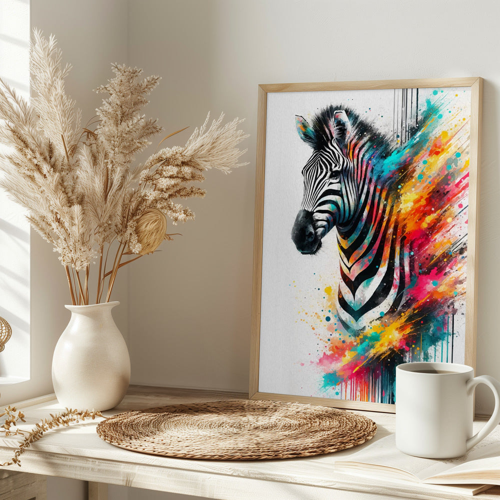 Colorful Zebra - plakatstore