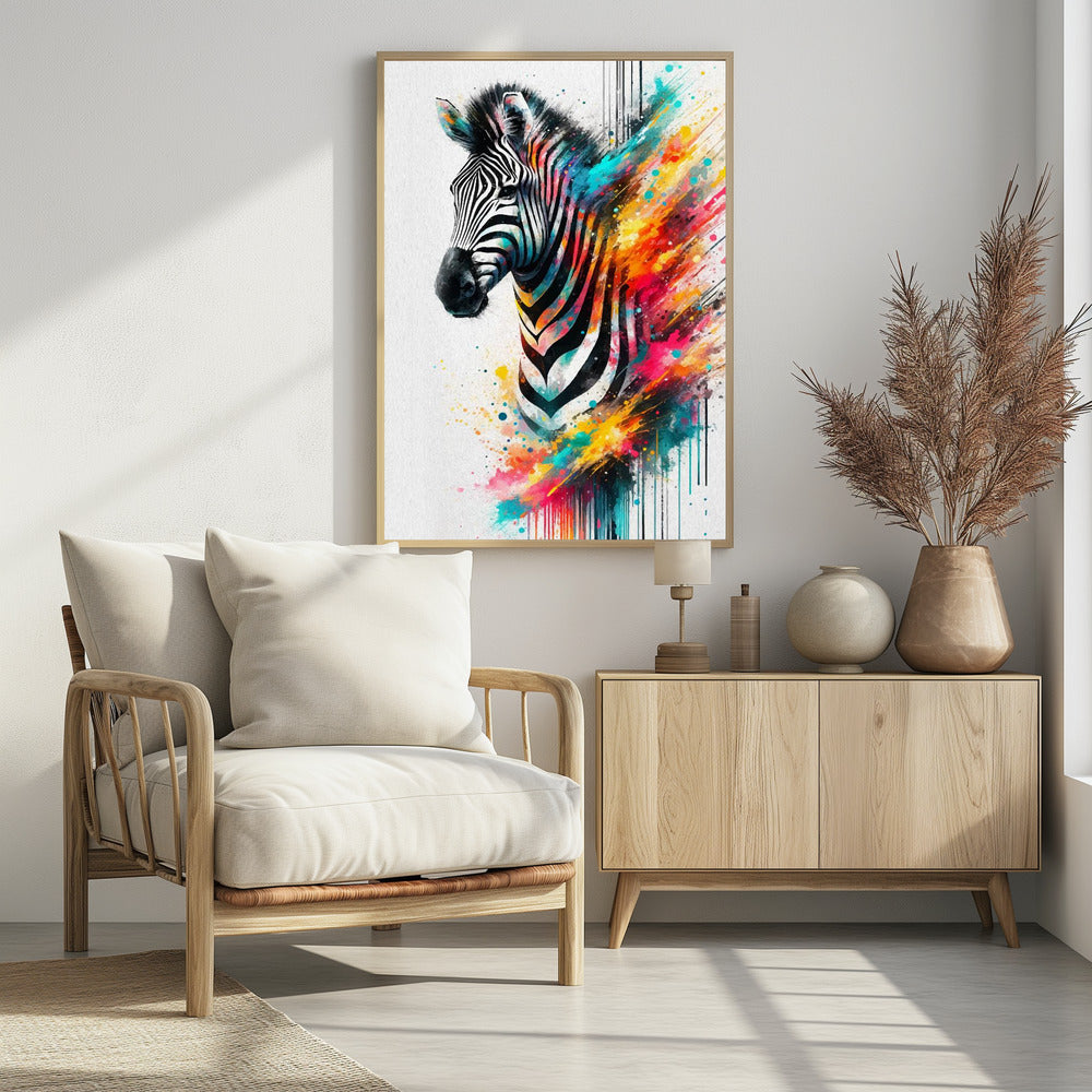 Colorful Zebra - plakatstore