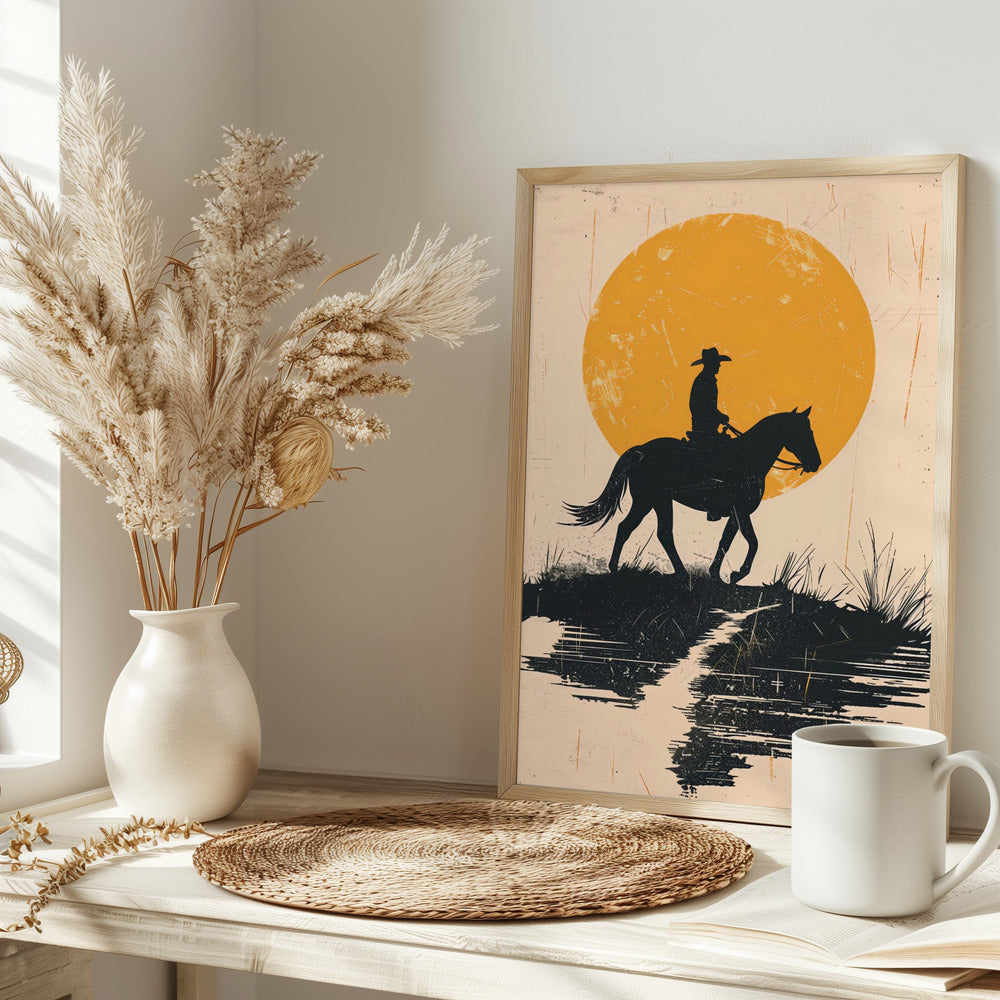 Cowboy In the Sunset - plakatstore