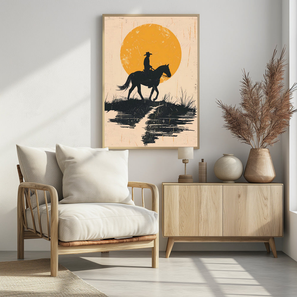 Cowboy In the Sunset - plakatstore